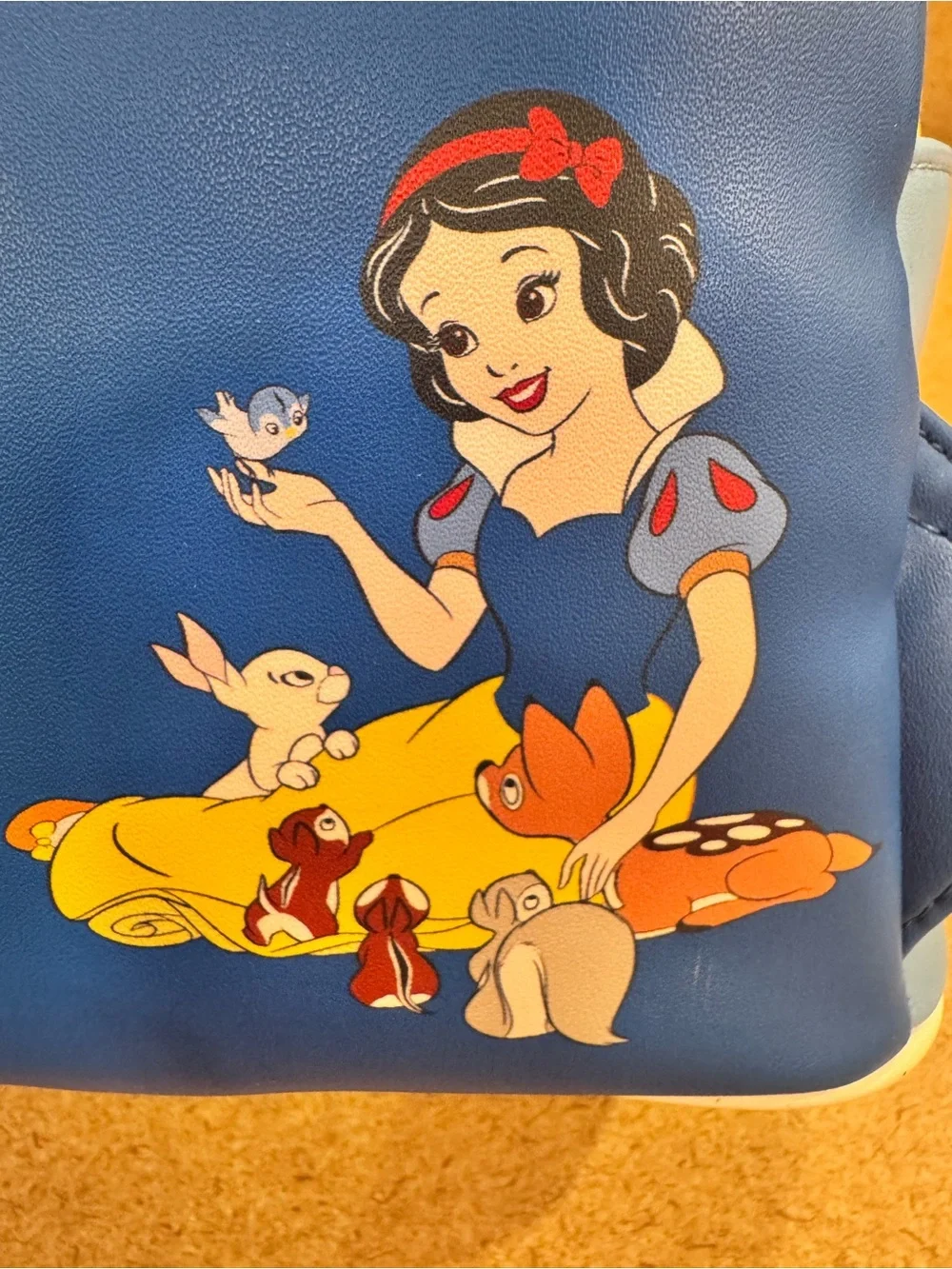 Disney by Loungefly Blue, Yellow & Red Snow White Vegan Leather Mini Backpack